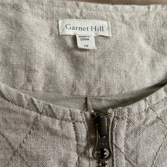 Garnet Hill Linen Zip Jacket - Picture 4 of 5